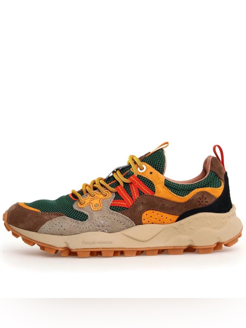 NWT Flower Mountain Yamano 3 Sneaker in Ocra - Taupe - Green